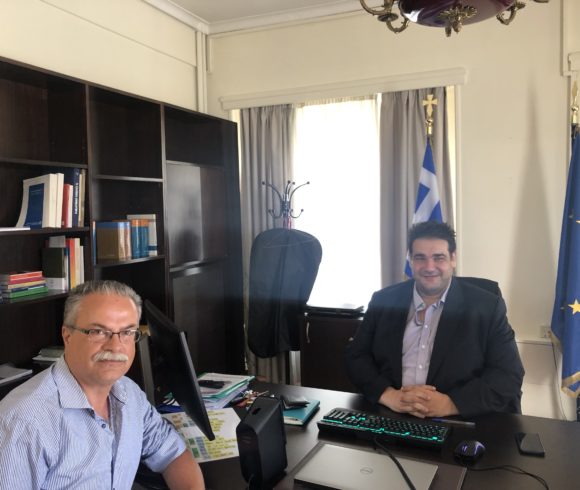 Συνάντηση Δημάρχου Πλατανιά Γιάννη Μαλανδράκη με το νέο Υφυπουργό Εσωτερικών  Θ.Λιβάνιο