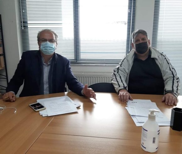 Συνάντηση Δημάρχου Πλατανιά Κ Ιωάννη Μαλανδράκη Με Τον Πρόεδρο Της Λιμενικής Επιτροπής Ν.Χανίων, Κ Δημήτρη Βιριράκη