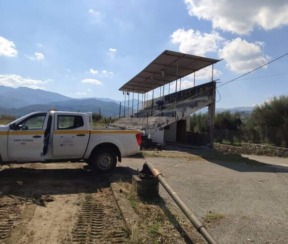 Έναρξη εργασιών ανακατασκευής του γηπέδου ποδοσφαίρου Βουκολιών στο Δήμο Πλατανιά