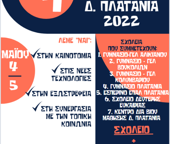 Ολοκλήρωση της 1ης Έκθεσης Μαθητικής Δημιουργίας, των σχολείων της Β/θμιας Εκπαίδευσης του Δήμου Πλατανιά, στην Ορθόδοξη Ακαδημία Κρήτης