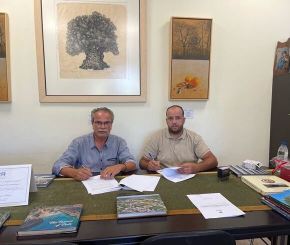 “Υπογραφή σύμβασης, για την εκτέλεση έργου, Αναπλάσεις κοινοχρήστων χώρων στον οικισμό Βρυσών, του Δήμου Πλατανιά.